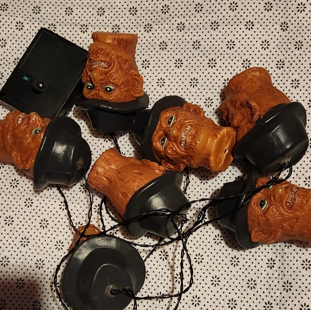 Halloween Freddy Kruger Head String Lights with sound